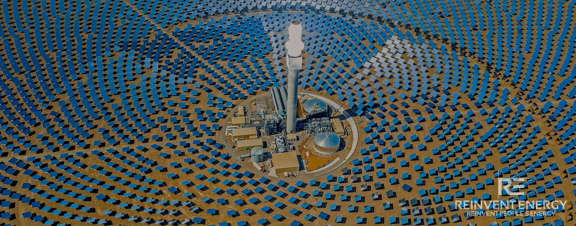 Instalație de producere a energiei, vedere de sus