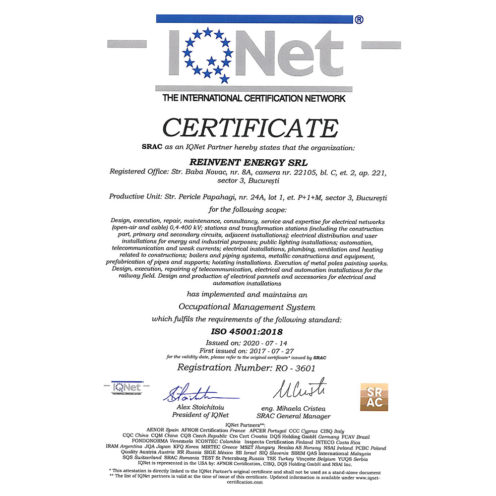 ISO 45001 2018 IQNET